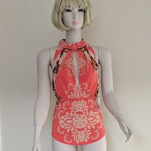 NWT Free People Orange Cherry On Top Tank